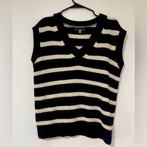 Navy Blue striped sweater vest